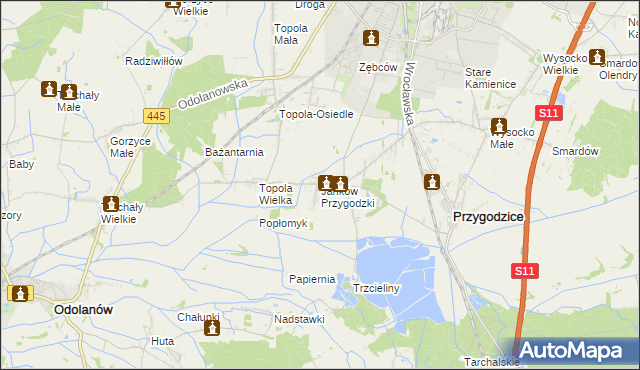 mapa Janków Przygodzki, Janków Przygodzki na mapie Targeo