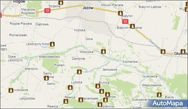 mapa Jankowice gmina Jeżów, Jankowice gmina Jeżów na mapie Targeo