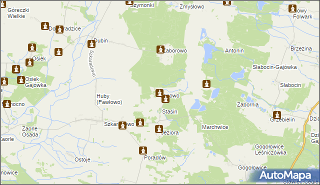 mapa Janowo gmina Jutrosin, Janowo gmina Jutrosin na mapie Targeo