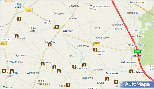 mapa Jaranowo, Jaranowo na mapie Targeo