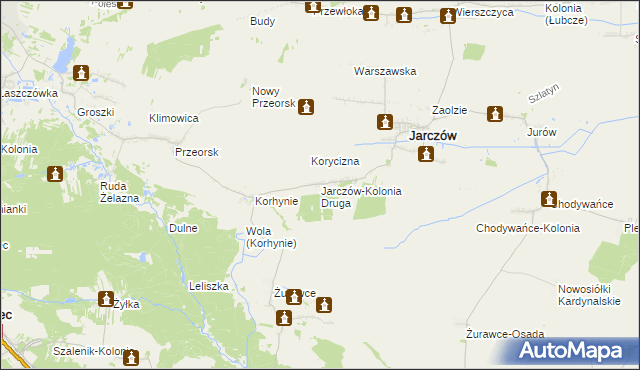 mapa Jarczów-Kolonia Druga, Jarczów-Kolonia Druga na mapie Targeo