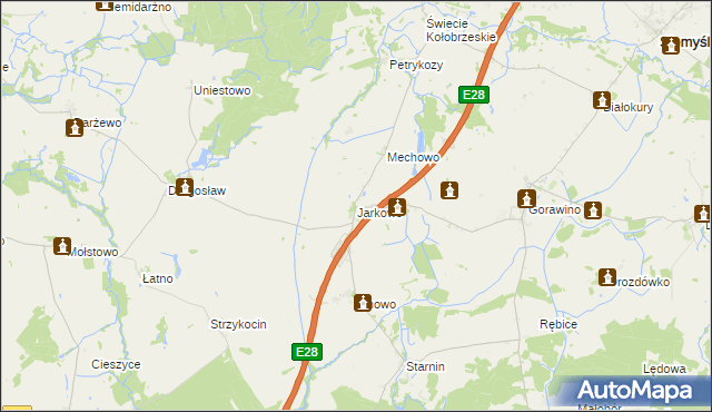 mapa Jarkowo, Jarkowo na mapie Targeo