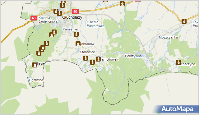 mapa Jarnołtówek, Jarnołtówek na mapie Targeo