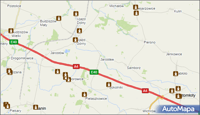 mapa Jarosław gmina Udanin, Jarosław gmina Udanin na mapie Targeo