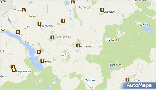 mapa Jarosławsko, Jarosławsko na mapie Targeo