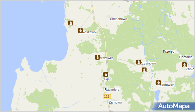 mapa Jarszewko, Jarszewko na mapie Targeo