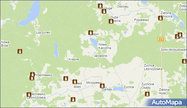 mapa Jarzębnik, Jarzębnik na mapie Targeo