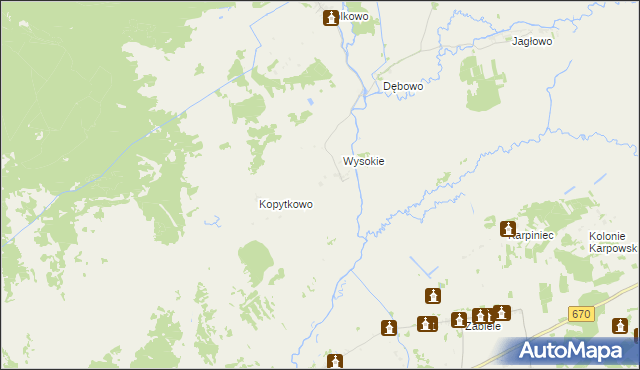 mapa Jasionowo Dębowskie, Jasionowo Dębowskie na mapie Targeo