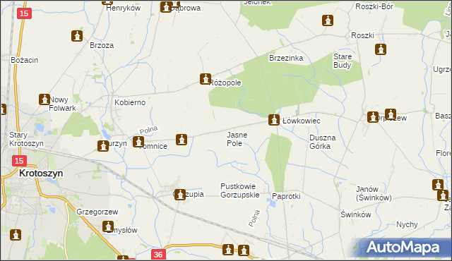 mapa Jasne Pole, Jasne Pole na mapie Targeo