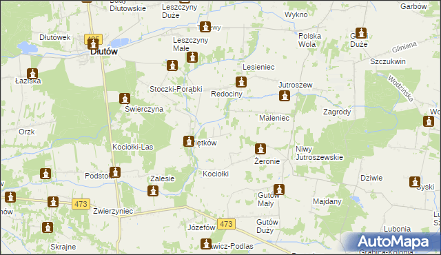 mapa Jastrzębieniec, Jastrzębieniec na mapie Targeo