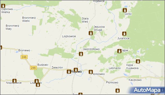 mapa Jaszczółtowo, Jaszczółtowo na mapie Targeo