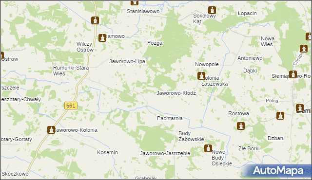 mapa Jaworowo-Kłódź, Jaworowo-Kłódź na mapie Targeo