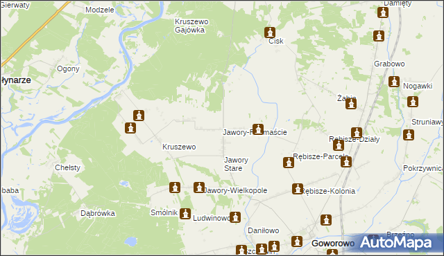 mapa Jawory-Podmaście, Jawory-Podmaście na mapie Targeo