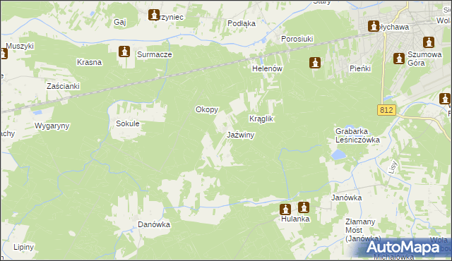 mapa Jaźwiny gmina Biała Podlaska, Jaźwiny gmina Biała Podlaska na mapie Targeo