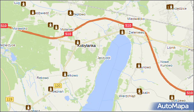 mapa Jęczydół, Jęczydół na mapie Targeo