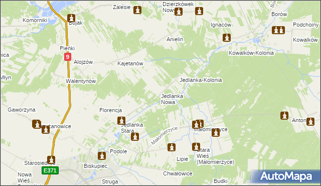 mapa Jedlanka Nowa, Jedlanka Nowa na mapie Targeo