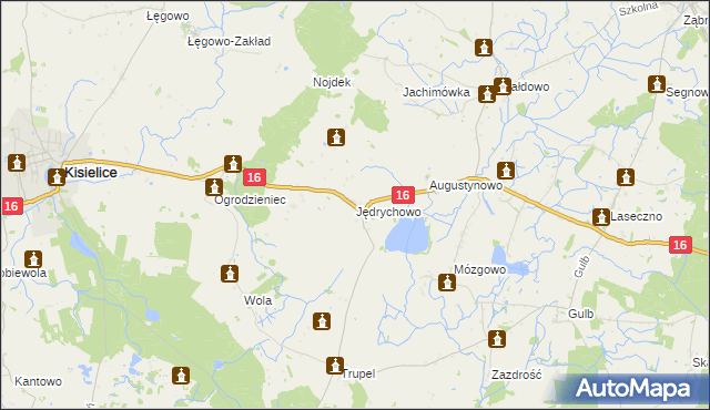 mapa Jędrychowo gmina Kisielice, Jędrychowo gmina Kisielice na mapie Targeo