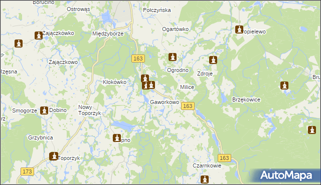 mapa Jelonki gmina Połczyn-Zdrój, Jelonki gmina Połczyn-Zdrój na mapie Targeo