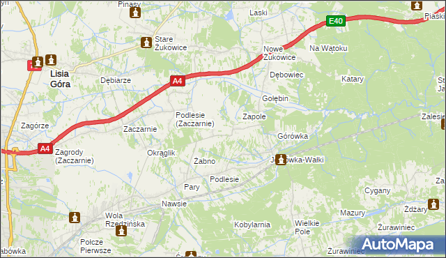 mapa Jodłówka gmina Tarnów, Jodłówka gmina Tarnów na mapie Targeo