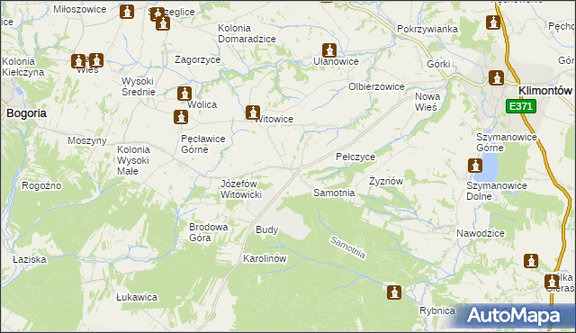 mapa Jurkowice gmina Bogoria, Jurkowice gmina Bogoria na mapie Targeo