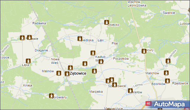 mapa Kadłub Wolny, Kadłub Wolny na mapie Targeo