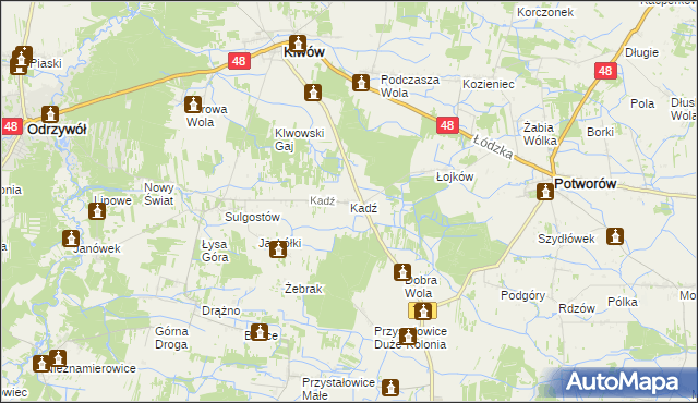 mapa Kadź, Kadź na mapie Targeo