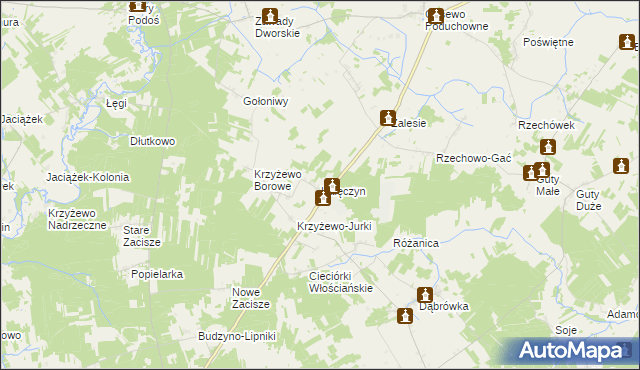 mapa Kałęczyn gmina Czerwonka, Kałęczyn gmina Czerwonka na mapie Targeo