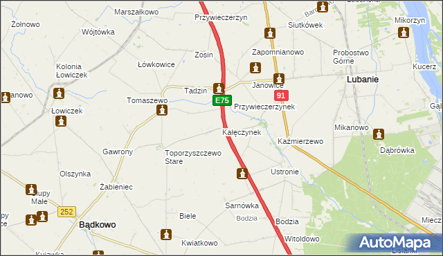 mapa Kałęczynek, Kałęczynek na mapie Targeo