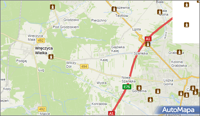 mapa Kalej, Kalej na mapie Targeo