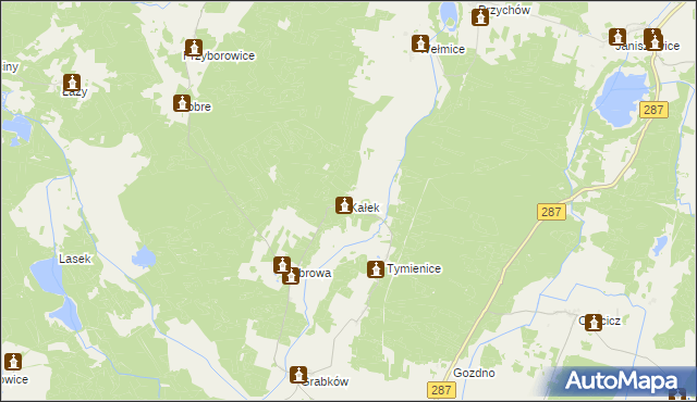 mapa Kałek gmina Lubsko, Kałek gmina Lubsko na mapie Targeo