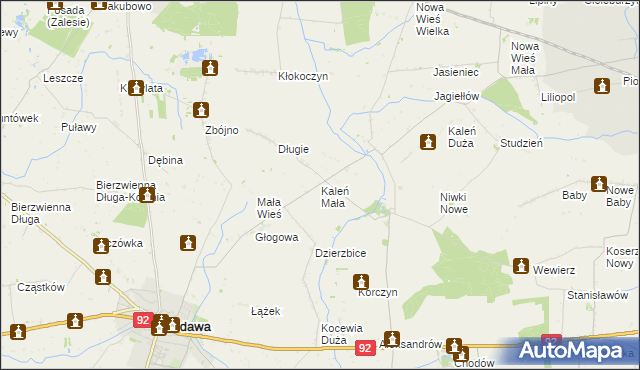 mapa Kaleń Mała, Kaleń Mała na mapie Targeo