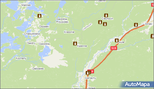 mapa Kalenne, Kalenne na mapie Targeo