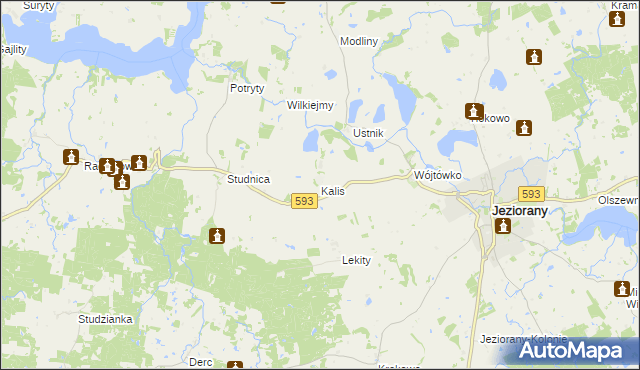 mapa Kalis, Kalis na mapie Targeo