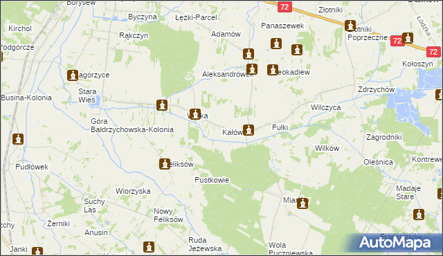 mapa Kałów, Kałów na mapie Targeo