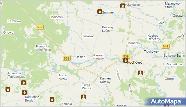 mapa Kamień Kmiecy, Kamień Kmiecy na mapie Targeo