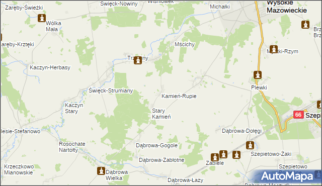 mapa Kamień-Rupie, Kamień-Rupie na mapie Targeo