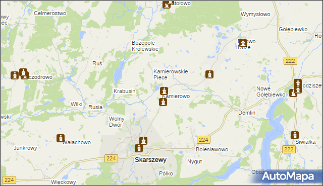 mapa Kamierowo, Kamierowo na mapie Targeo