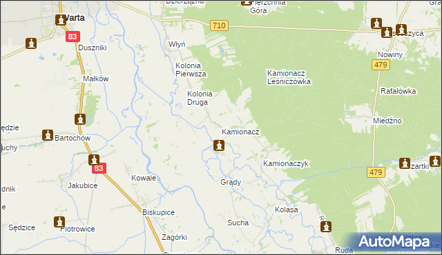 mapa Kamionacz, Kamionacz na mapie Targeo