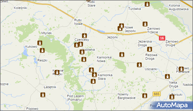 mapa Kamionka Nowa, Kamionka Nowa na mapie Targeo