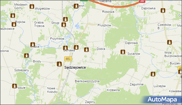 mapa Kamostek, Kamostek na mapie Targeo