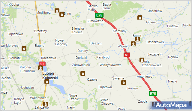 mapa Kanibród, Kanibród na mapie Targeo