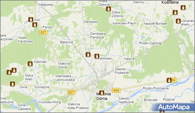 mapa Kańkowo, Kańkowo na mapie Targeo