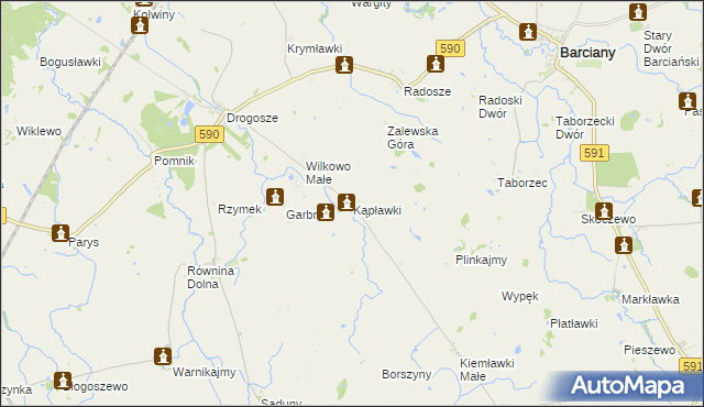 mapa Kąpławki, Kąpławki na mapie Targeo