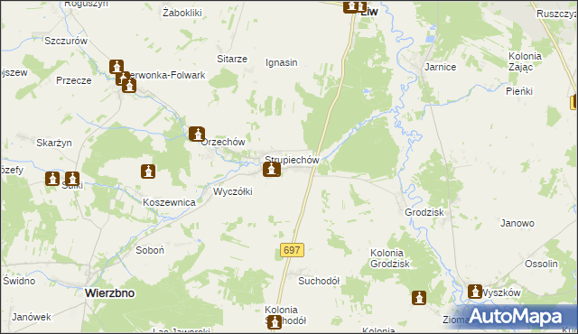 mapa Karczewiec, Karczewiec na mapie Targeo