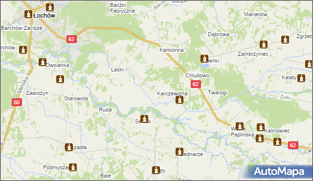 mapa Karczewizna, Karczewizna na mapie Targeo