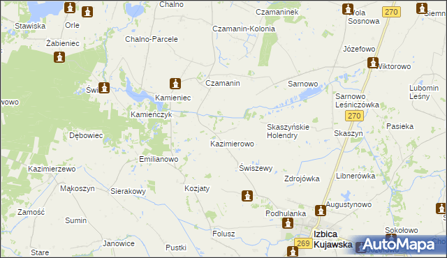 mapa Karczówek gmina Topólka, Karczówek gmina Topólka na mapie Targeo