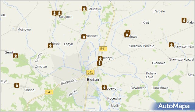 mapa Karniszyn, Karniszyn na mapie Targeo