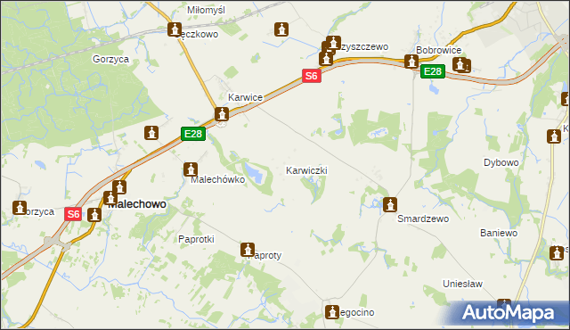 mapa Karwiczki, Karwiczki na mapie Targeo