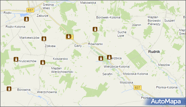 mapa Kaszuby, Kaszuby na mapie Targeo