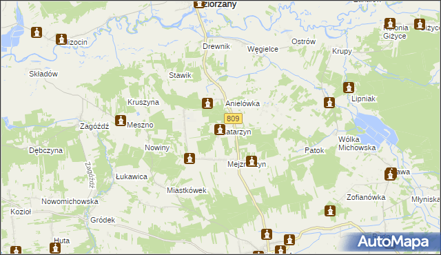 mapa Katarzyn, Katarzyn na mapie Targeo